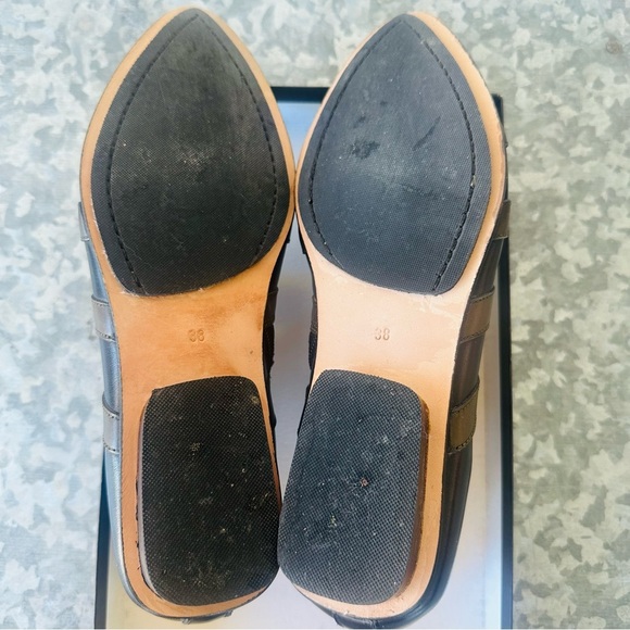 VTG Anthropologie Giraudon 
Leather 38 Pointed Strappy Flat - Picture 3 of 7